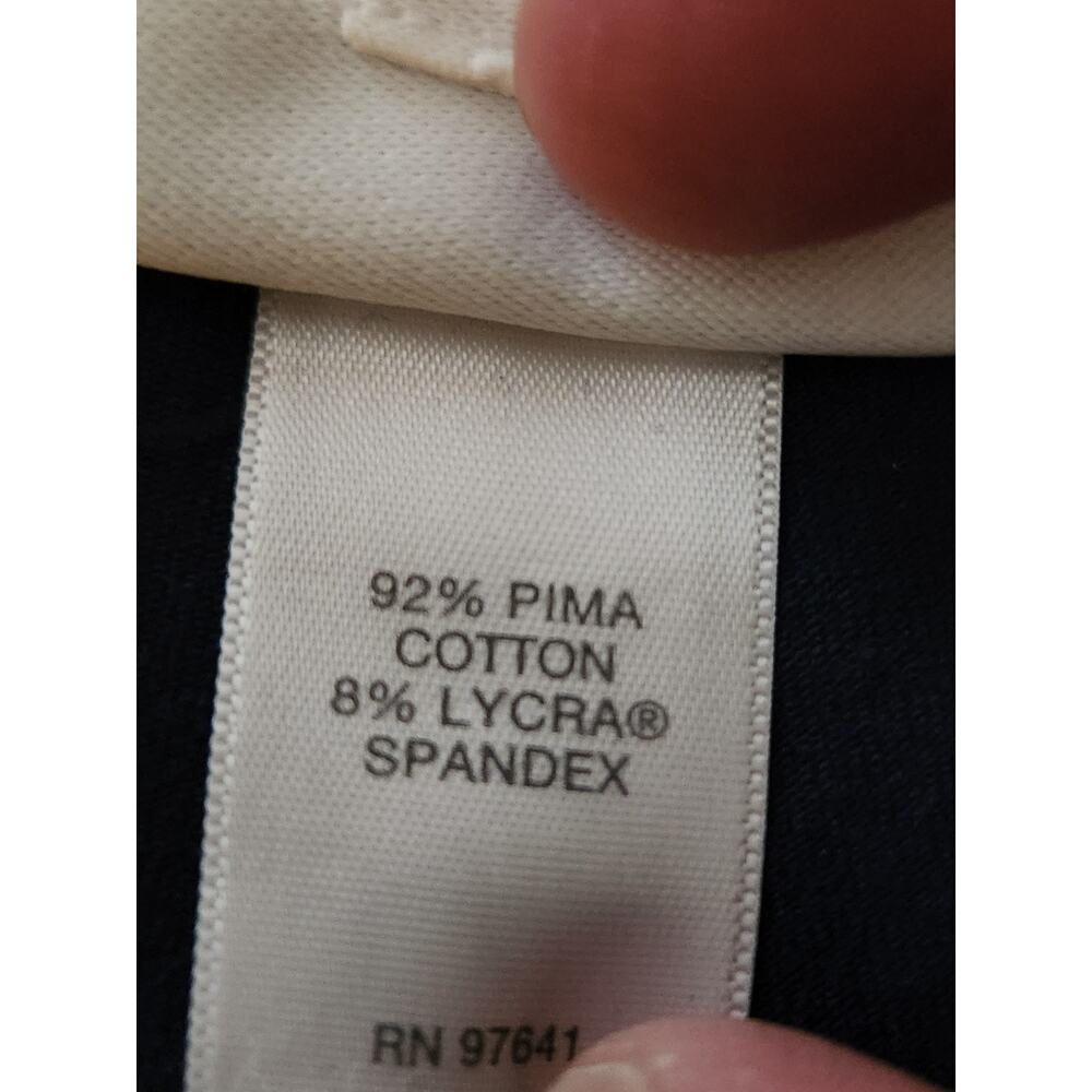 J JILL Size L Pima Cotton Capri Leggings Stretch Pants Navy Pull On - Picture 4 of 8